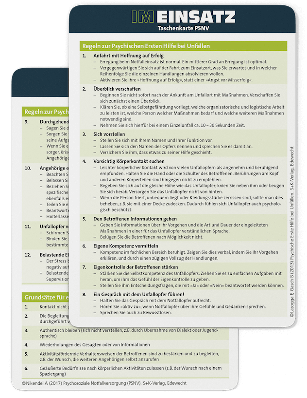 PSNV - Taschenkarte für Einsatzkräfte im Bevölkerungs- und Katastrophenschutz (Bundle)