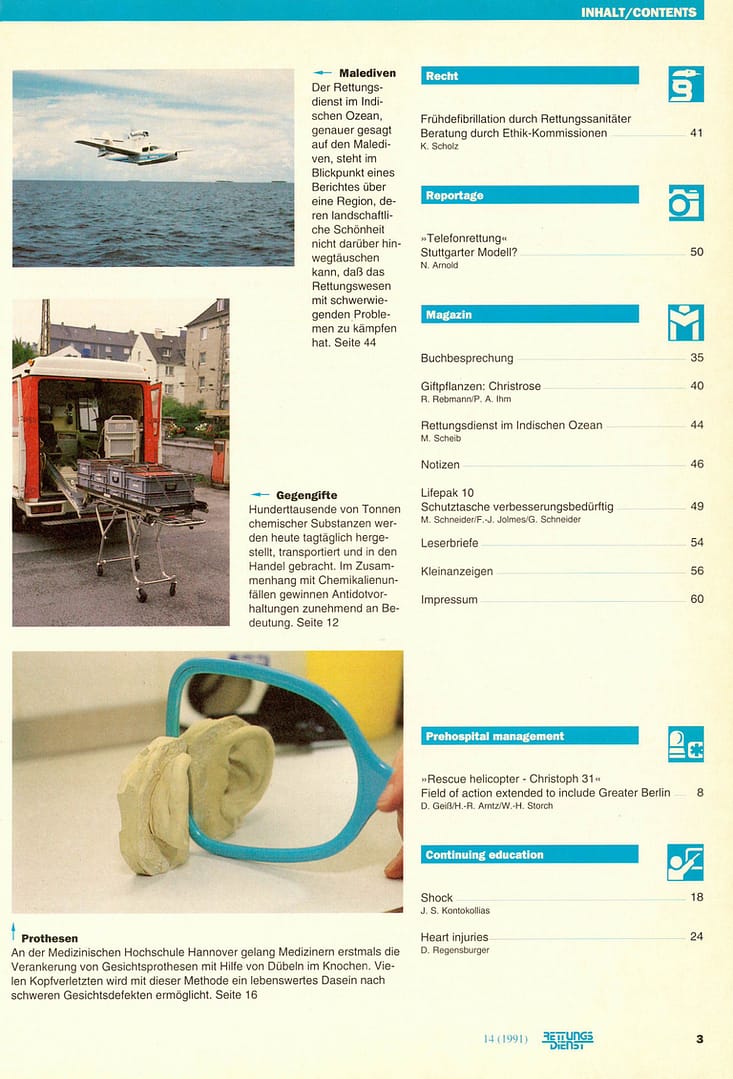 RETTUNGSDIENST 01/1991