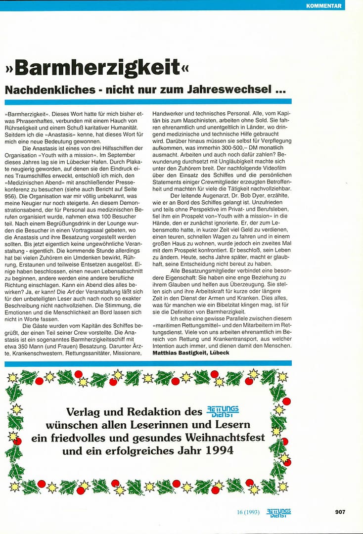 RETTUNGSDIENST 12/1993