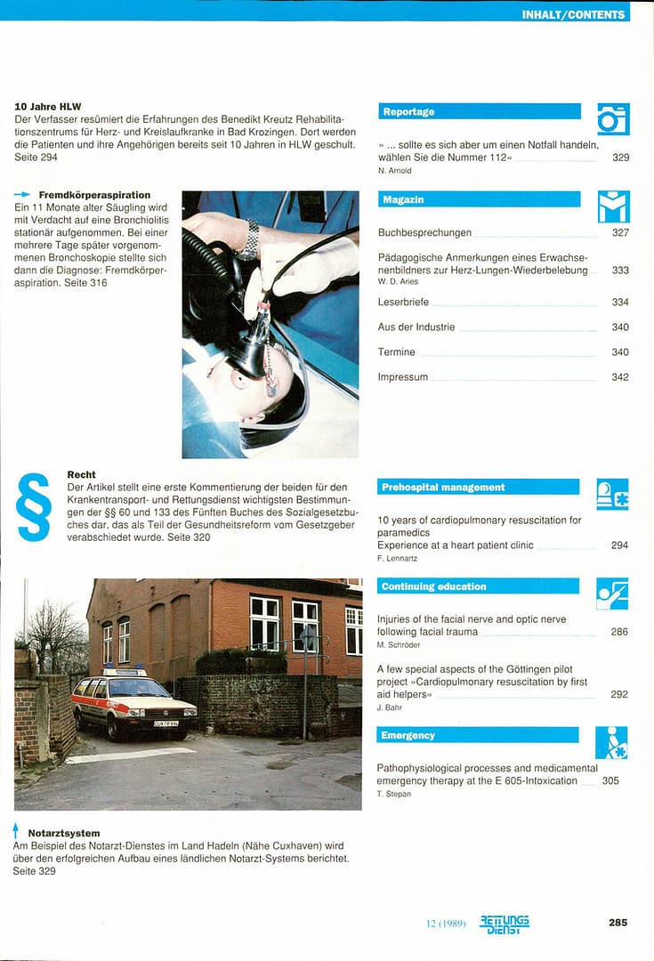 RETTUNGSDIENST 05/1989