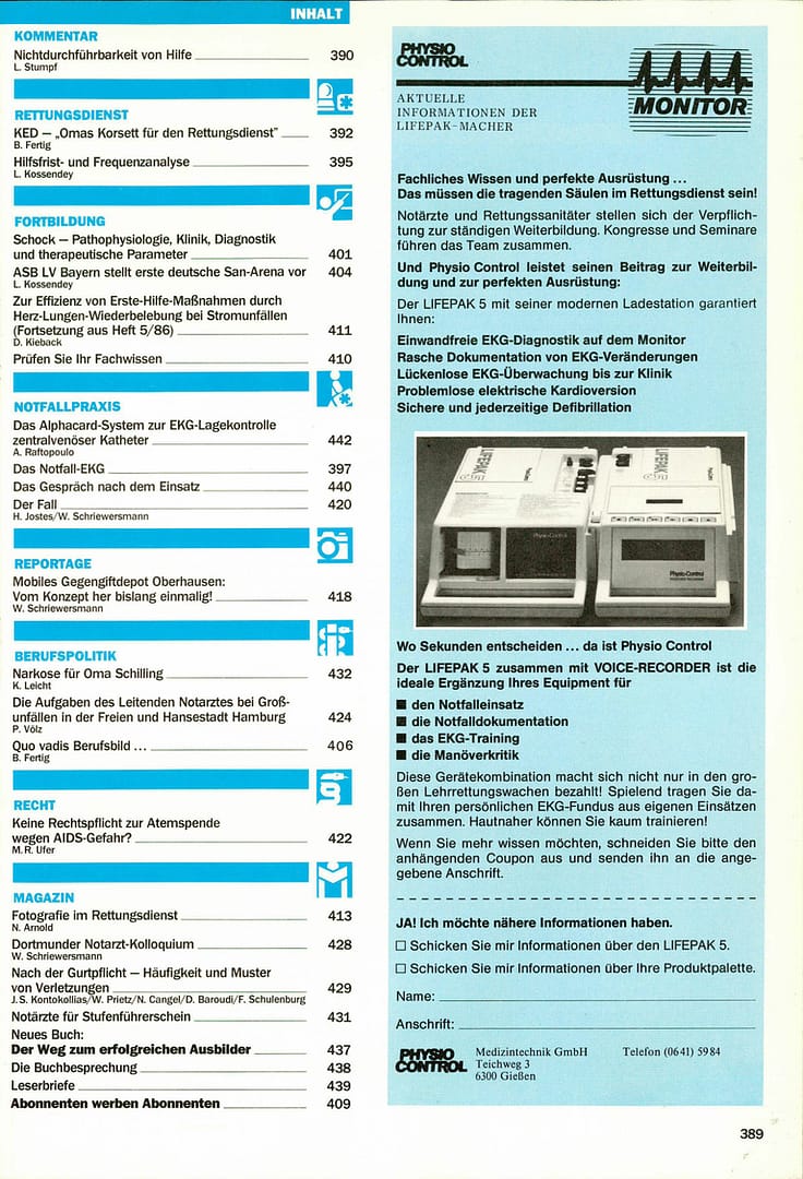 RETTUNGSDIENST 06/1986