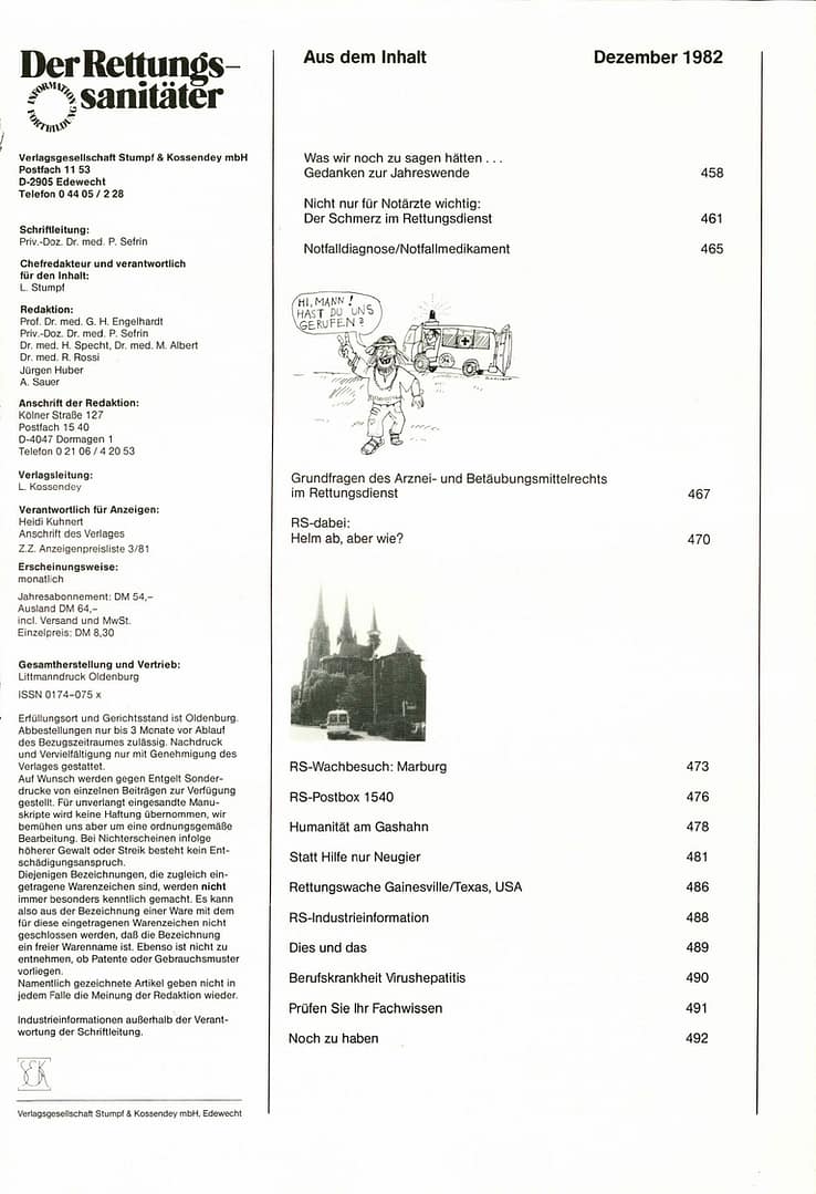 Der Rettungssanitäter 12/1982