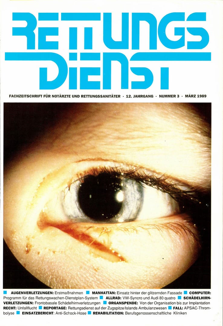 RETTUNGSDIENST 03/1989
