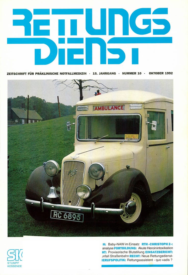 RETTUNGSDIENST 10/1992