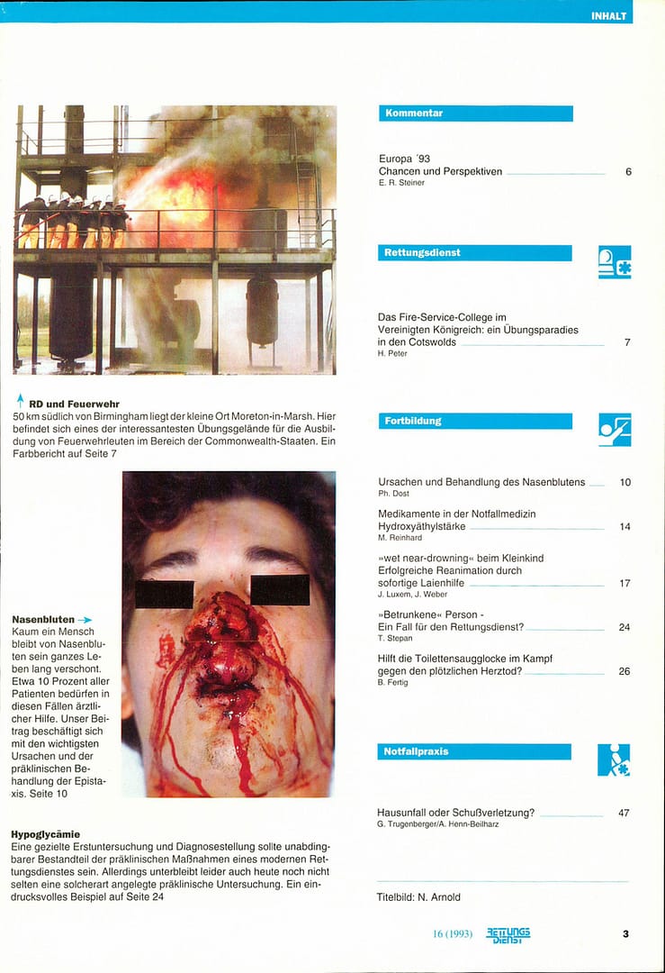 RETTUNGSDIENST 01/1993