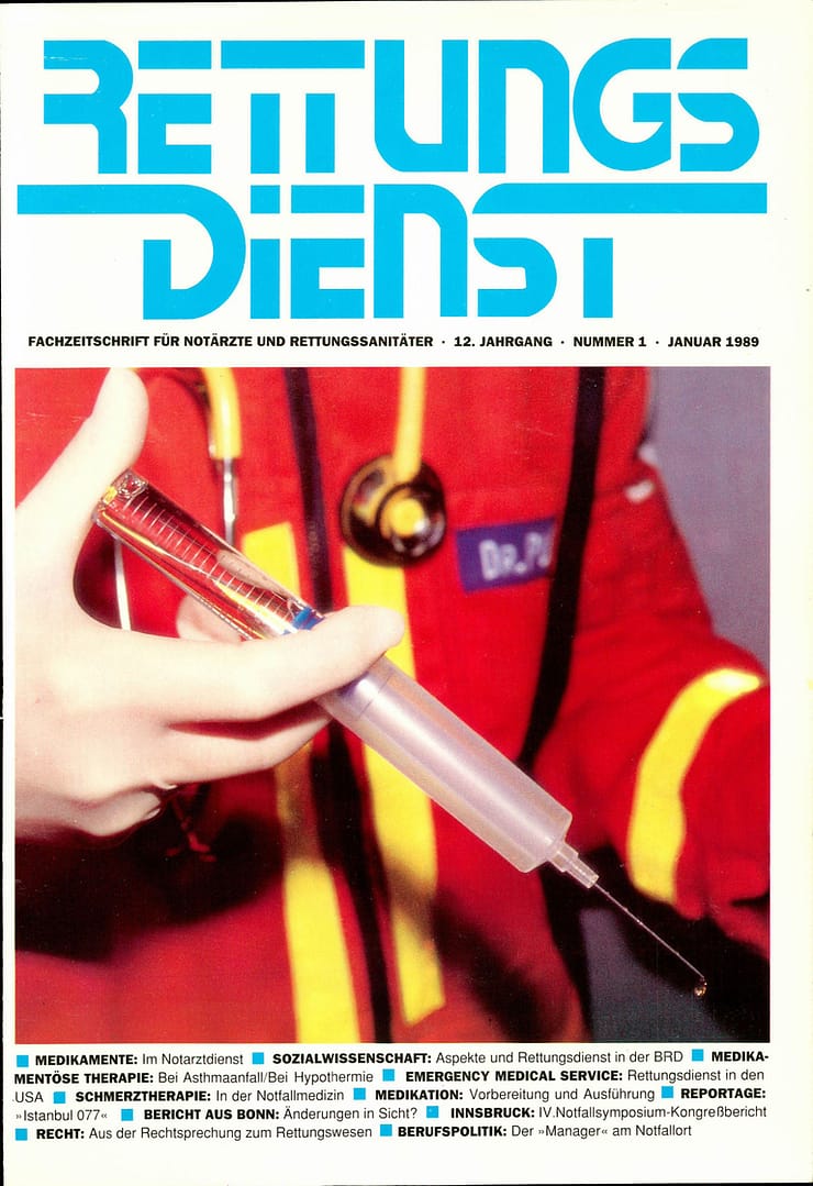 RETTUNGSDIENST 01/1989