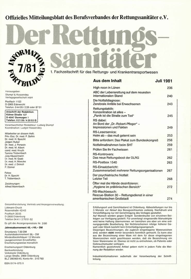 Der Rettungssanitäter 07/1981