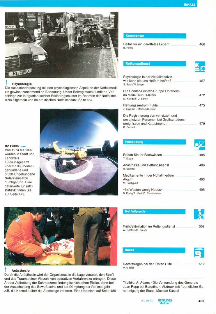 RETTUNGSDIENST 07/1992