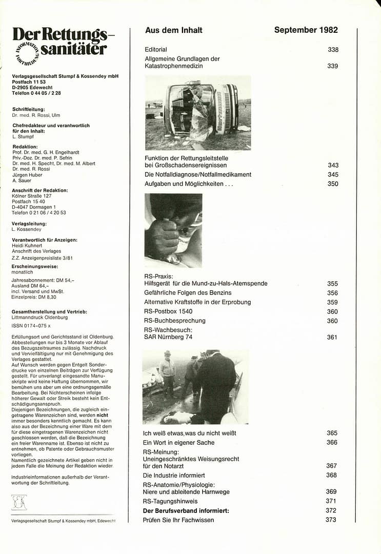Der Rettungssanitäter 09/1982