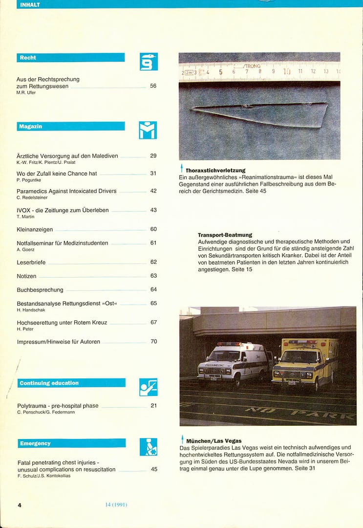 RETTUNGSDIENST 01/1992