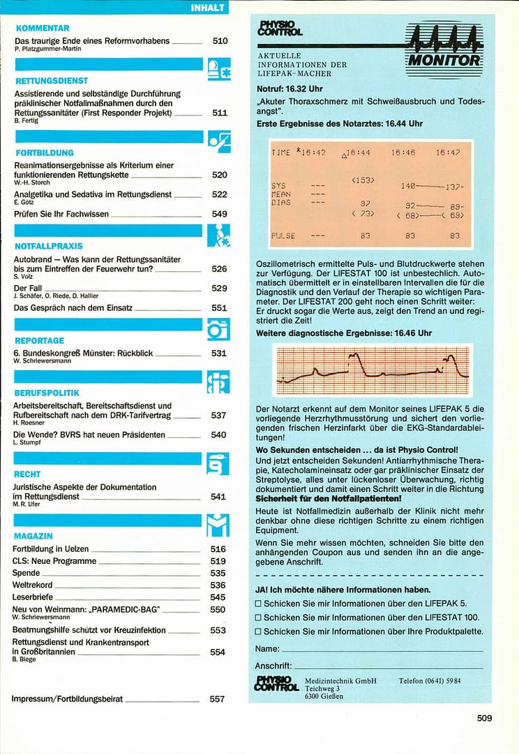 RETTUNGSDIENST 08/1986