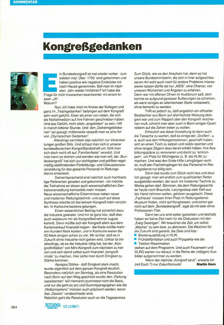 RETTUNGSDIENST 07/1987