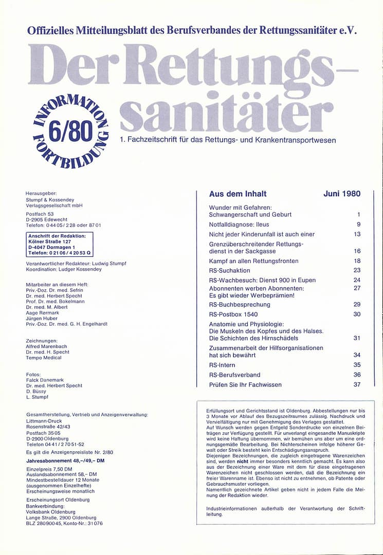 Der Rettungssanitäter 06/1980