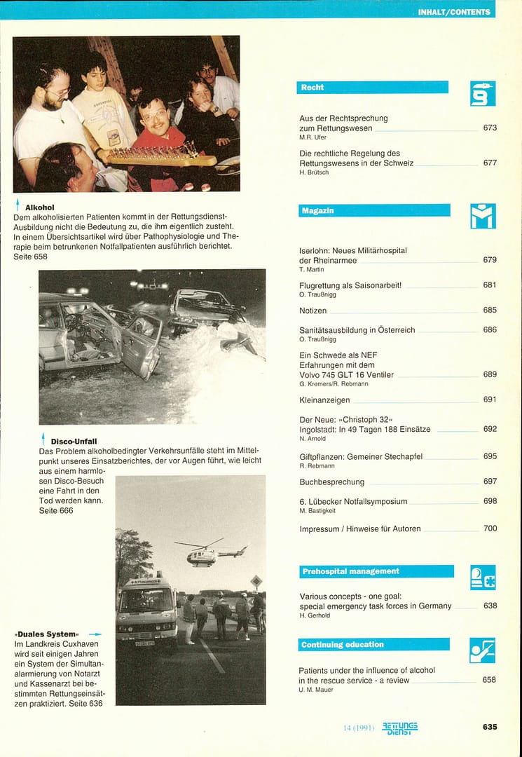 RETTUNGSDIENST 10/1991