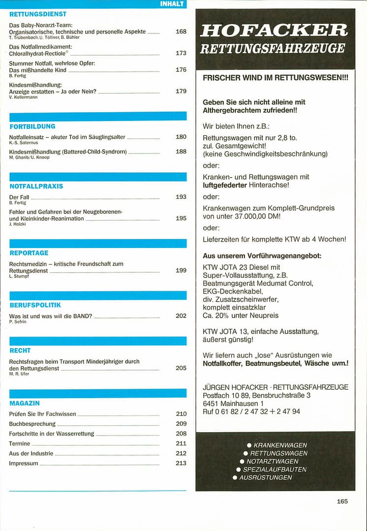 RETTUNGSDIENST 04/1985