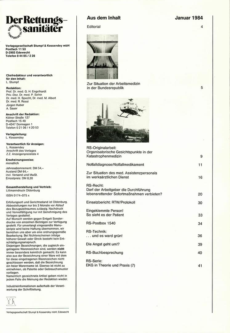 Der Rettungssanitäter 01/1984