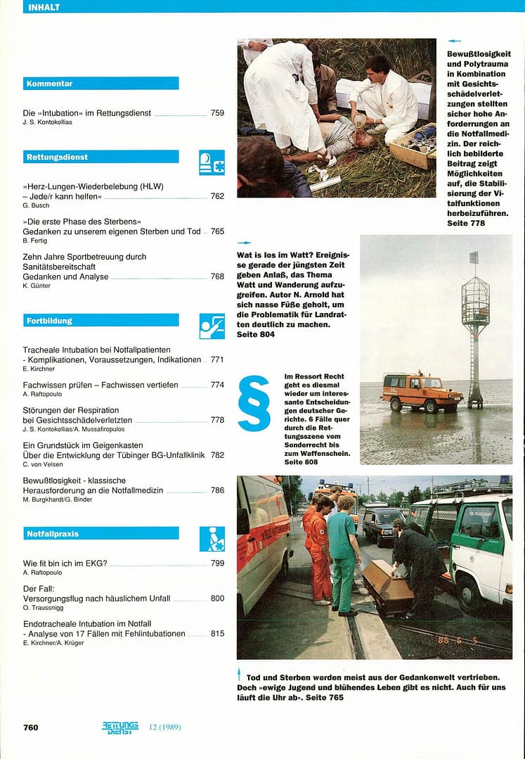 RETTUNGSDIENST 12/1989