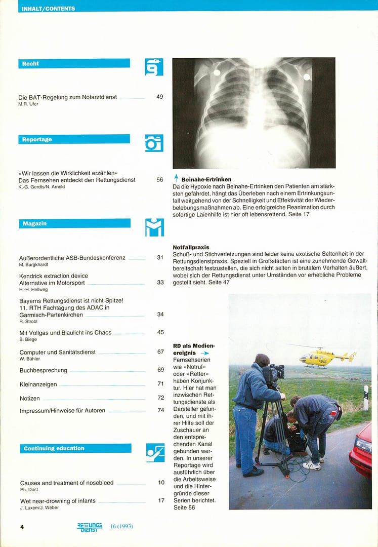 RETTUNGSDIENST 01/1993