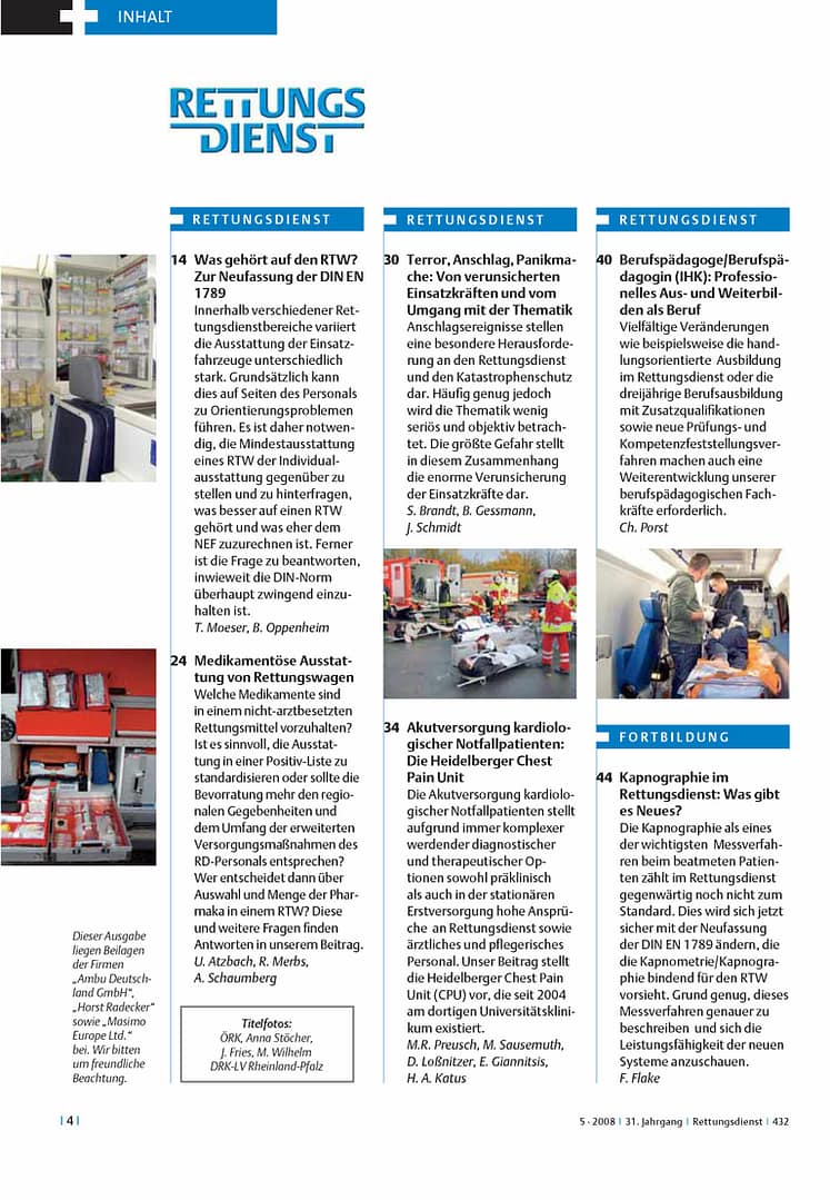 RETTUNGSDIENST 05/2008