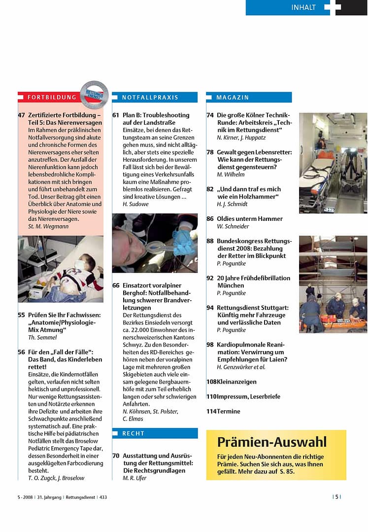 RETTUNGSDIENST 05/2008