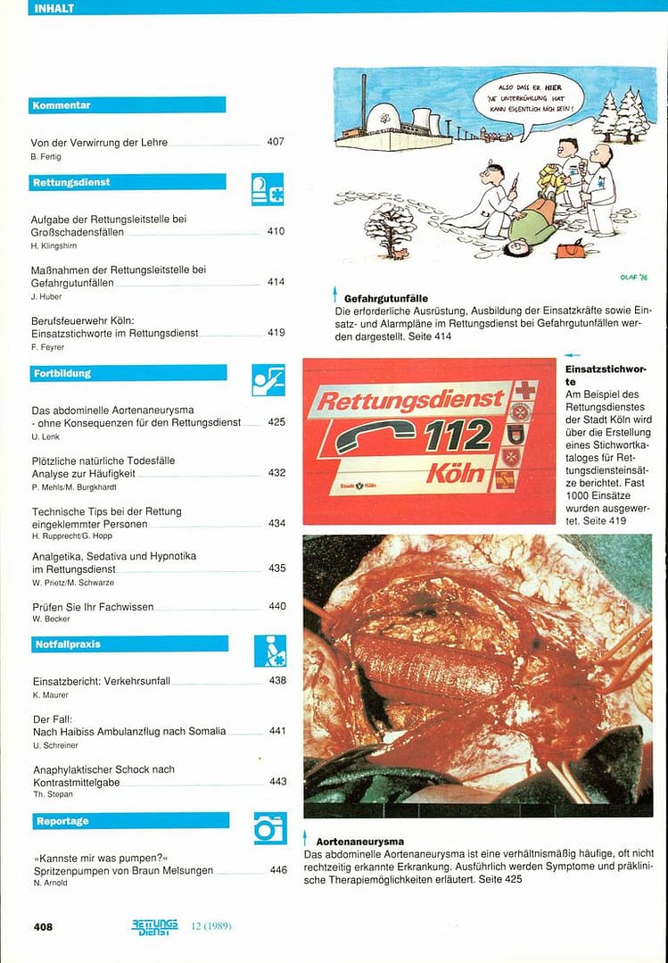 RETTUNGSDIENST 07/1989