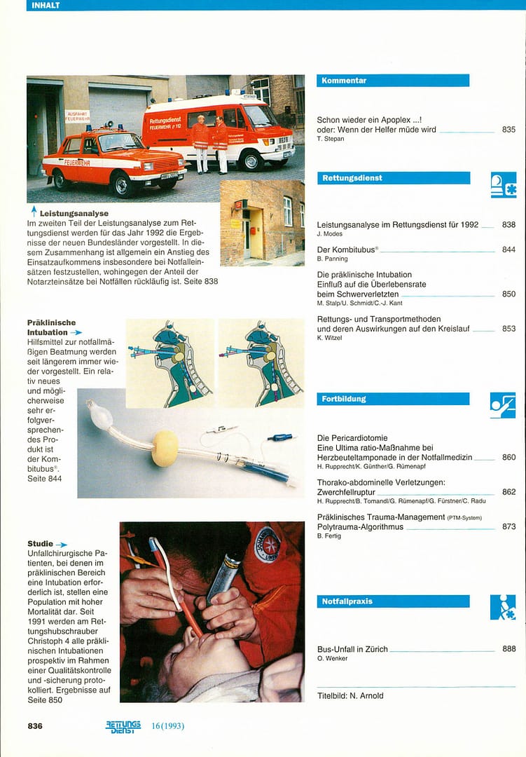 RETTUNGSDIENST 11/1993