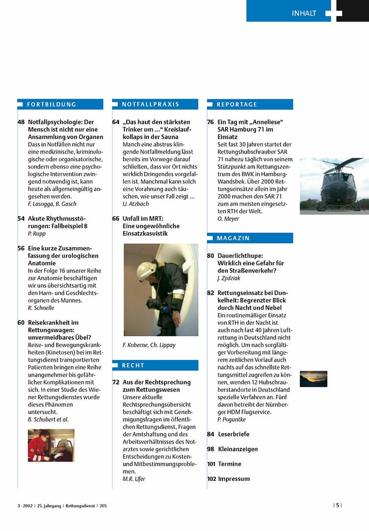 RETTUNGSDIENST 03/2002