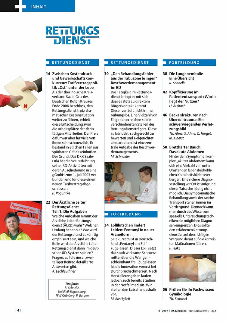 RETTUNGSDIENST 04/2007