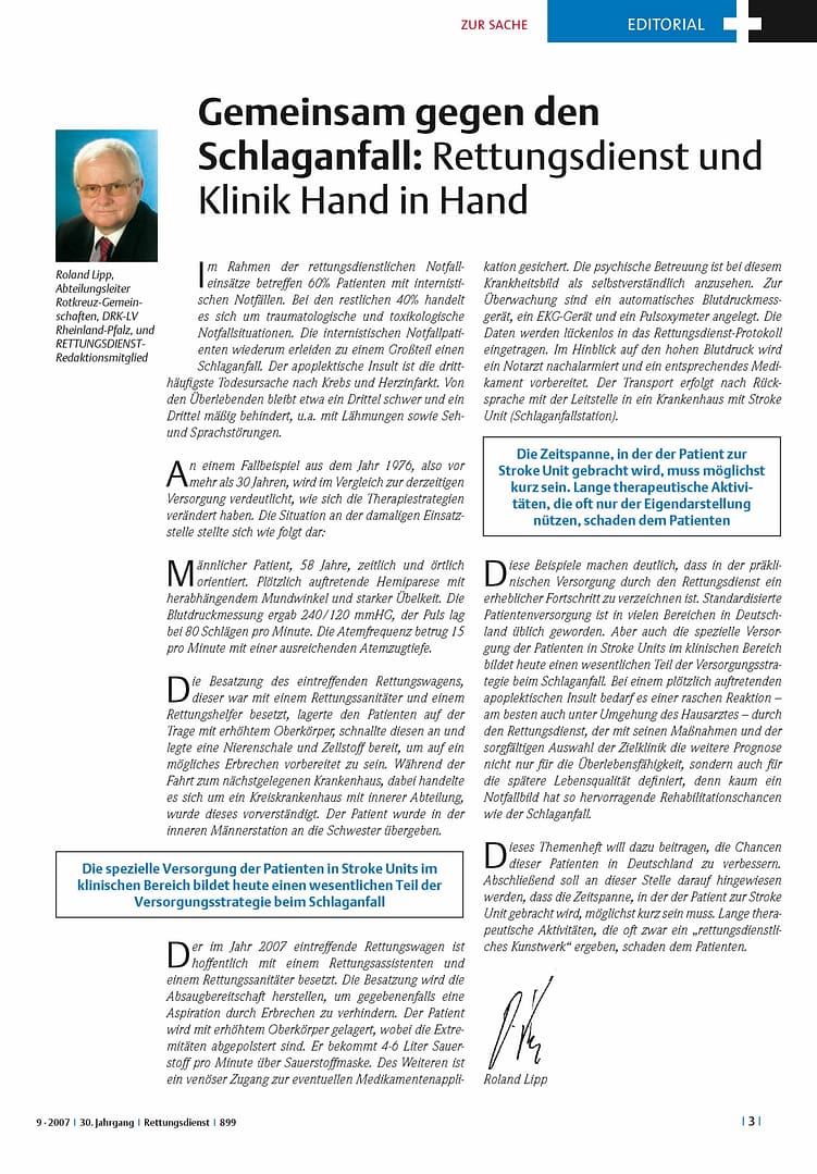 RETTUNGSDIENST 09/2007