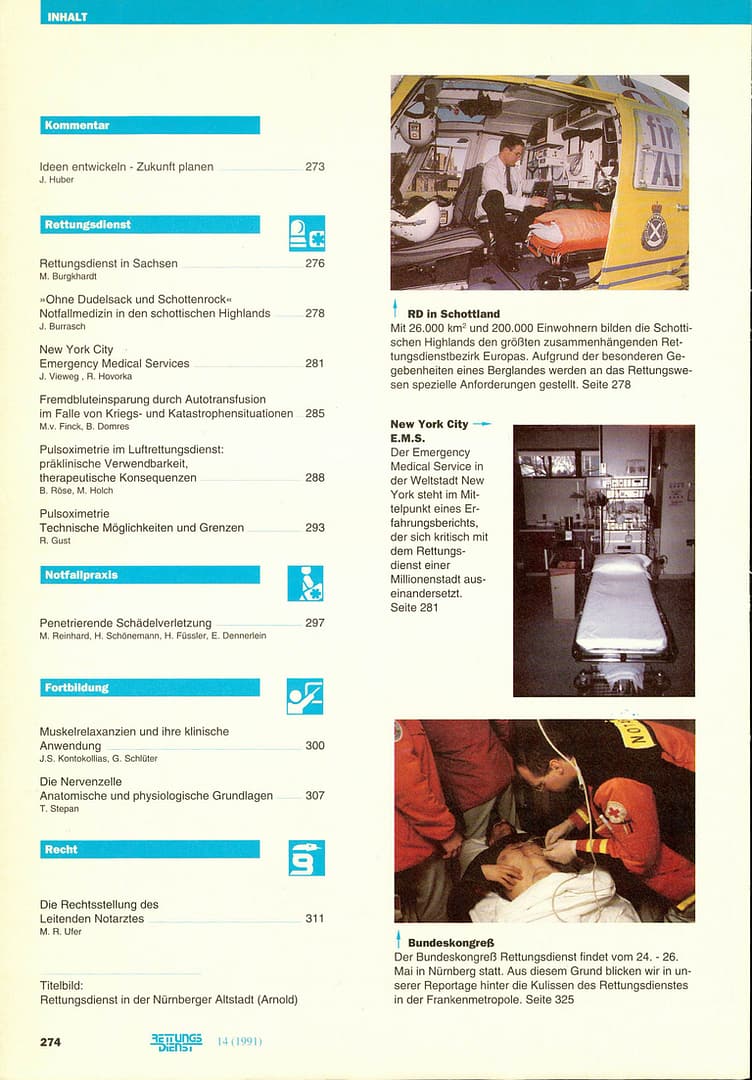 RETTUNGSDIENST 05/1991