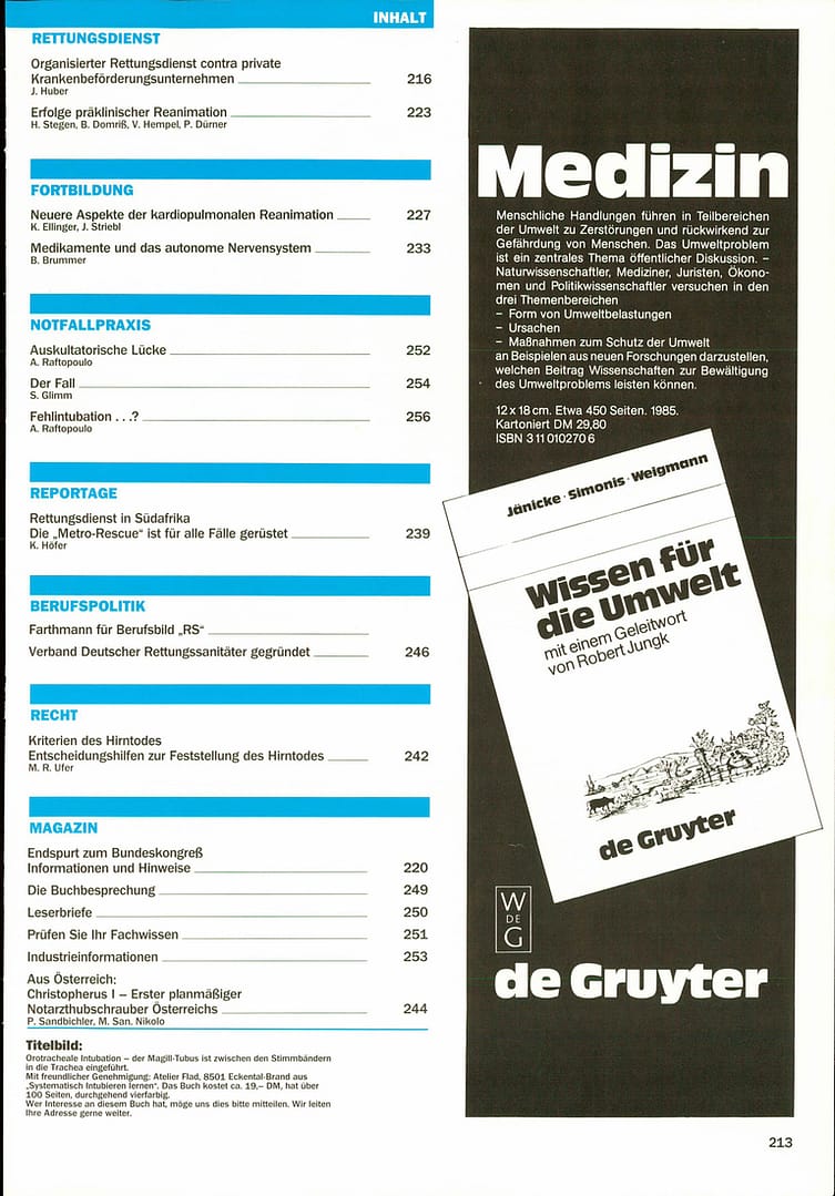 RETTUNGSDIENST 05/1985