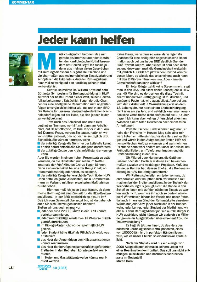 RETTUNGSDIENST 04/1987