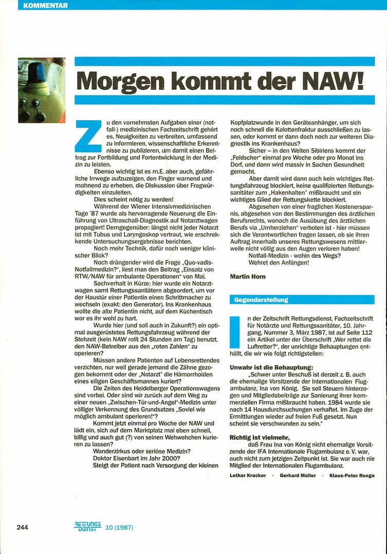 RETTUNGSDIENST 05/1987