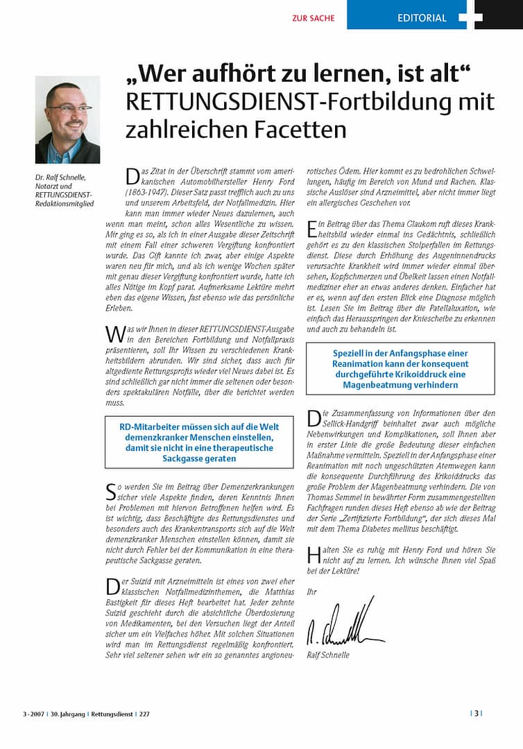 RETTUNGSDIENST 03/2007