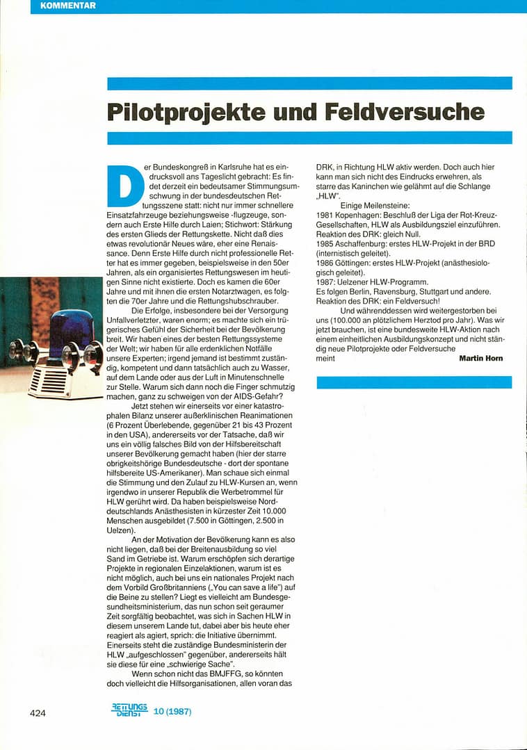 RETTUNGSDIENST 08/1987