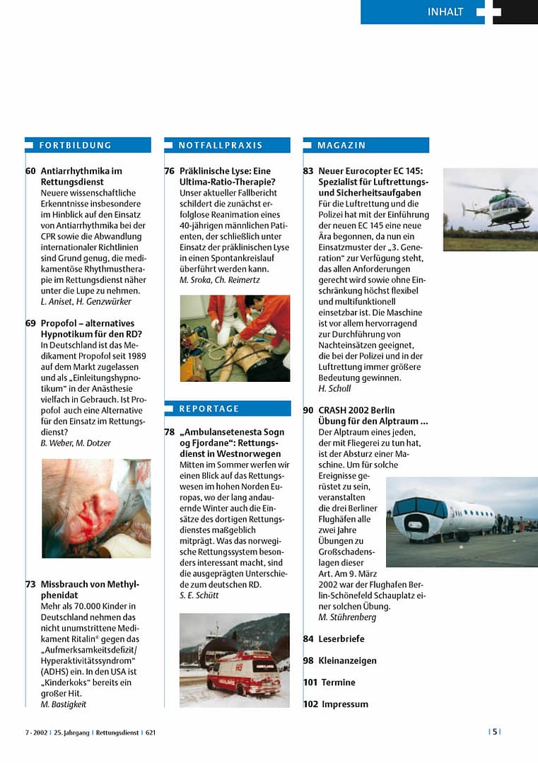 RETTUNGSDIENST 07/2002