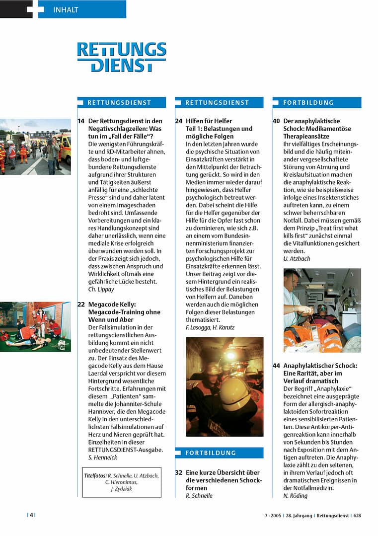 RETTUNGSDIENST 07/2005
