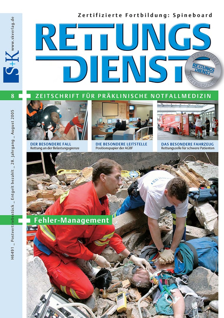 RETTUNGSDIENST 08/2005