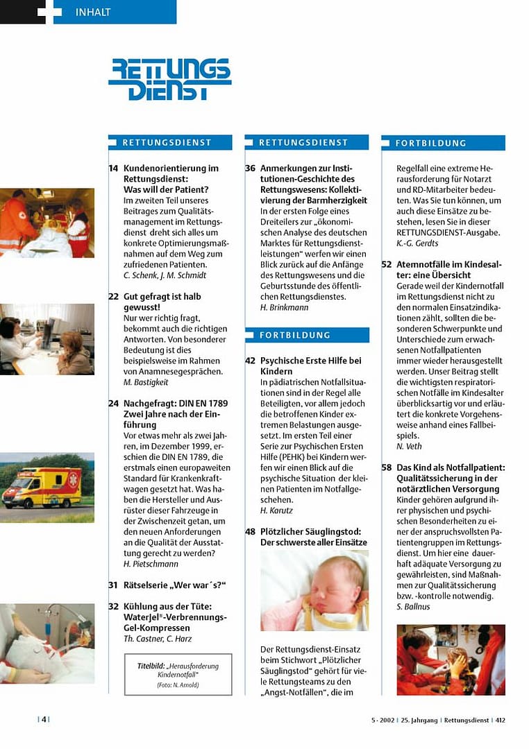 RETTUNGSDIENST 05/2002