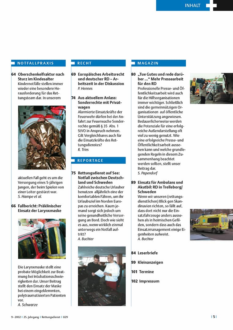 RETTUNGSDIENST 09/2002