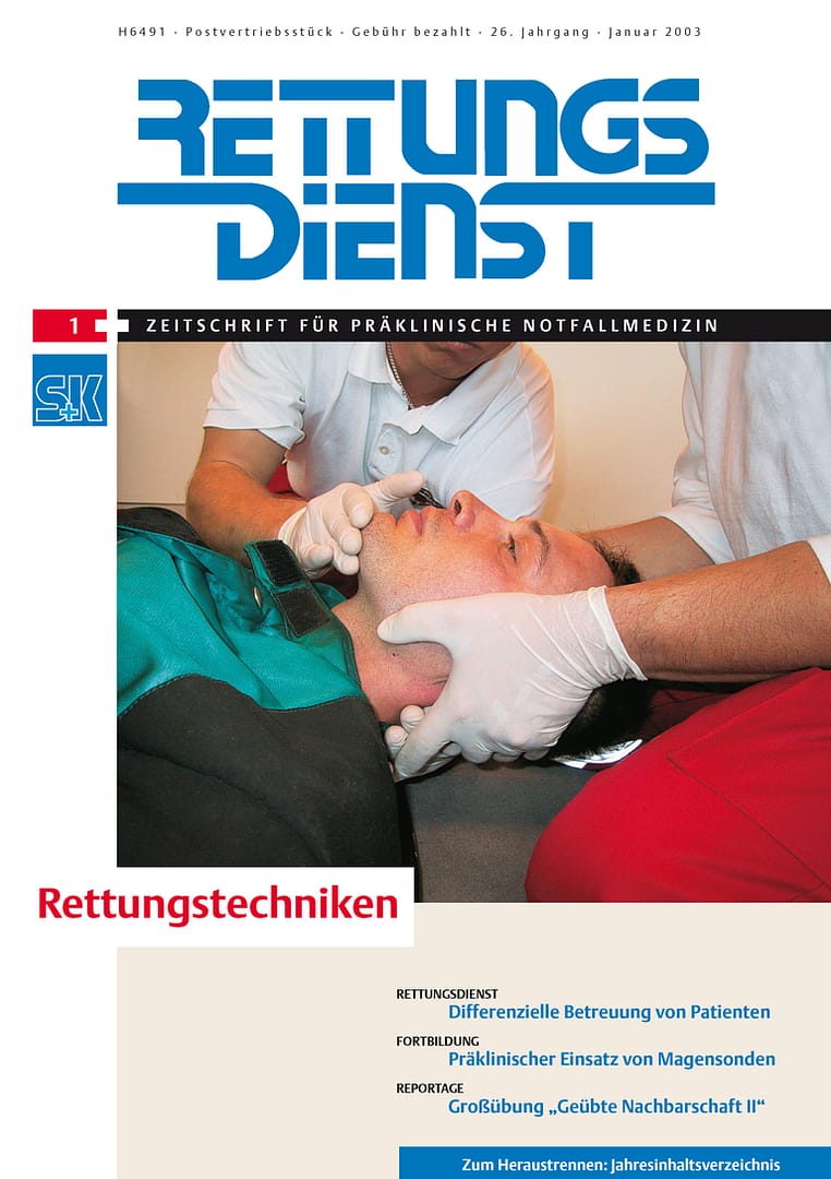 RETTUNGSDIENST 01/2003