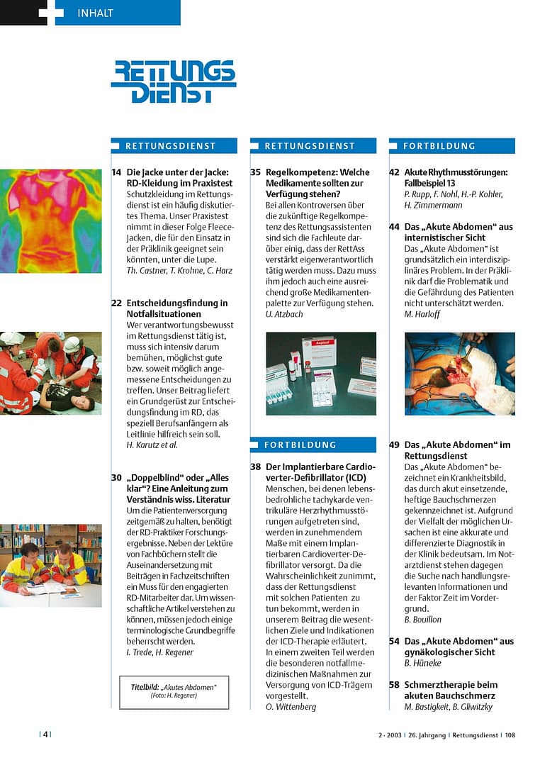 RETTUNGSDIENST 02/2003