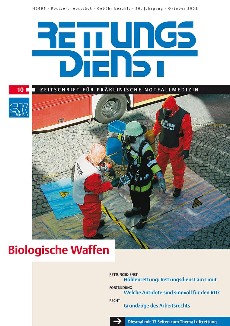 RETTUNGSDIENST 10/2003