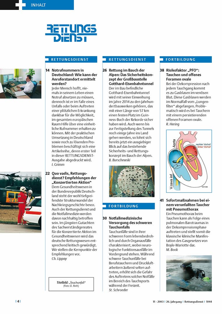 RETTUNGSDIENST 11/2003