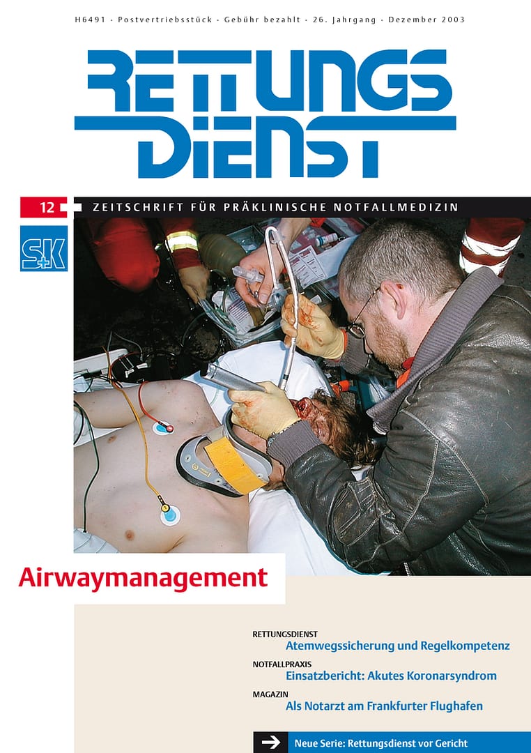 RETTUNGSDIENST 12/2003