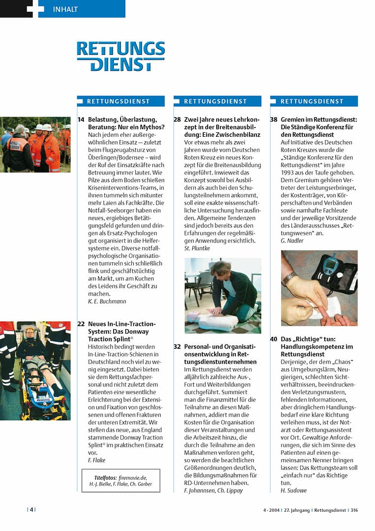 RETTUNGSDIENST 04/2004
