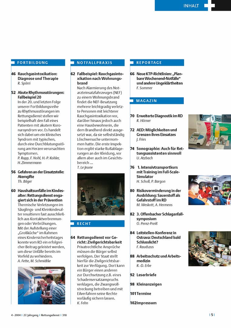 RETTUNGSDIENST 04/2004