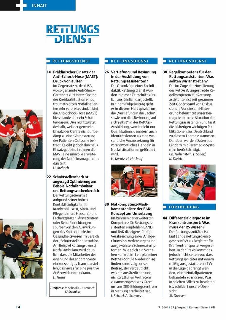 RETTUNGSDIENST 07/2004