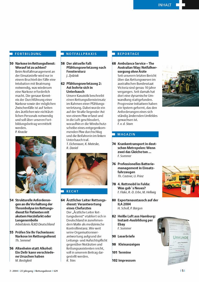 RETTUNGSDIENST 07/2004