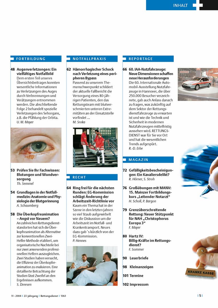 RETTUNGSDIENST 11/2004